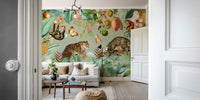 Vibrant Jungle Wall Mural for Living Room