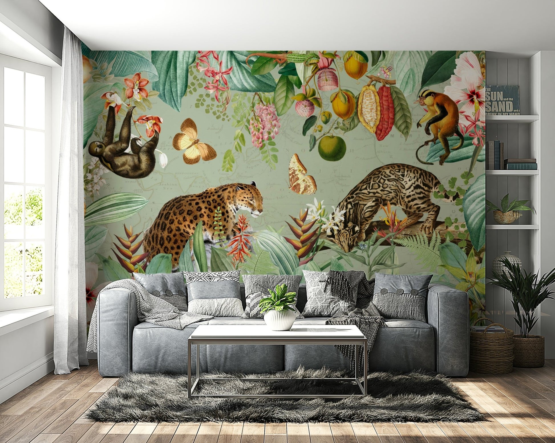 Living Room Wall Mural of Enchanted Forest