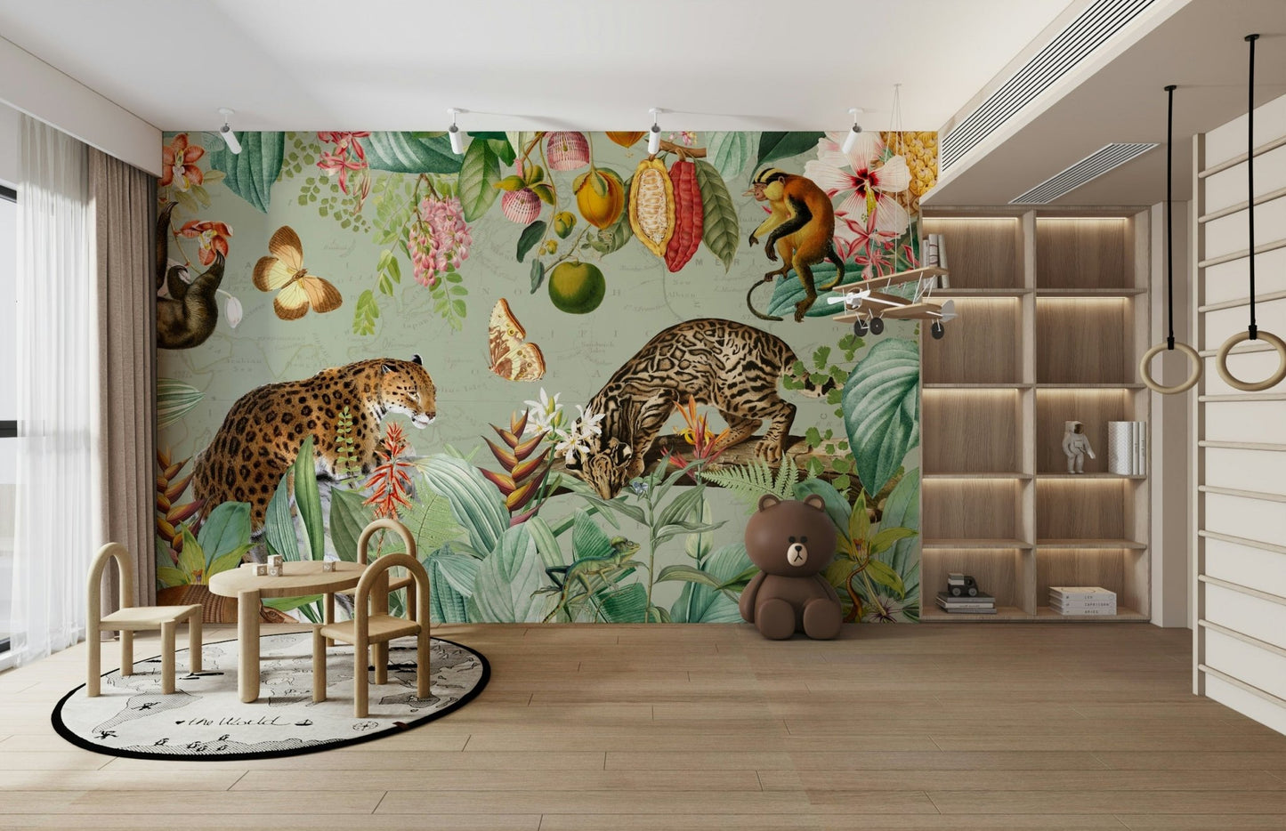 Tropical Rainforest Wall Mural for Modern Spaces
