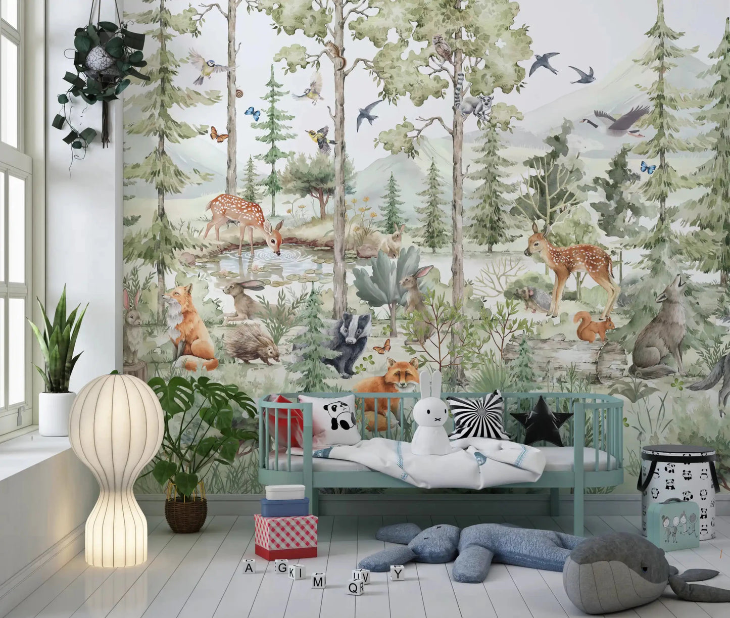 Enchanted Woodland Friends Wall Mural