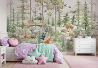 Enchanted Woodland Friends Wall Mural