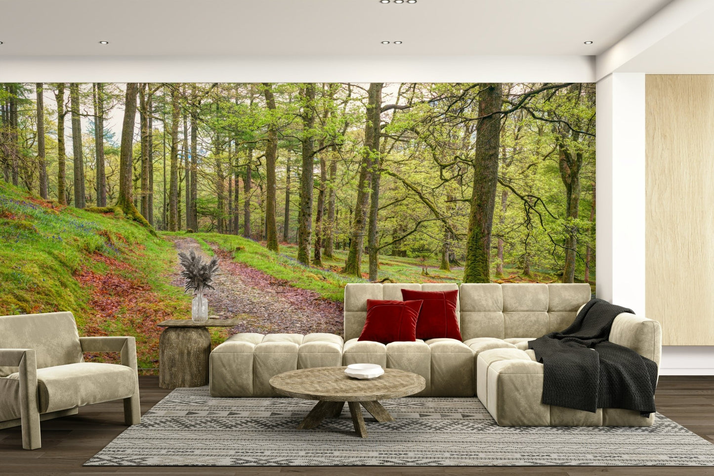 The trees are tall and dense.

