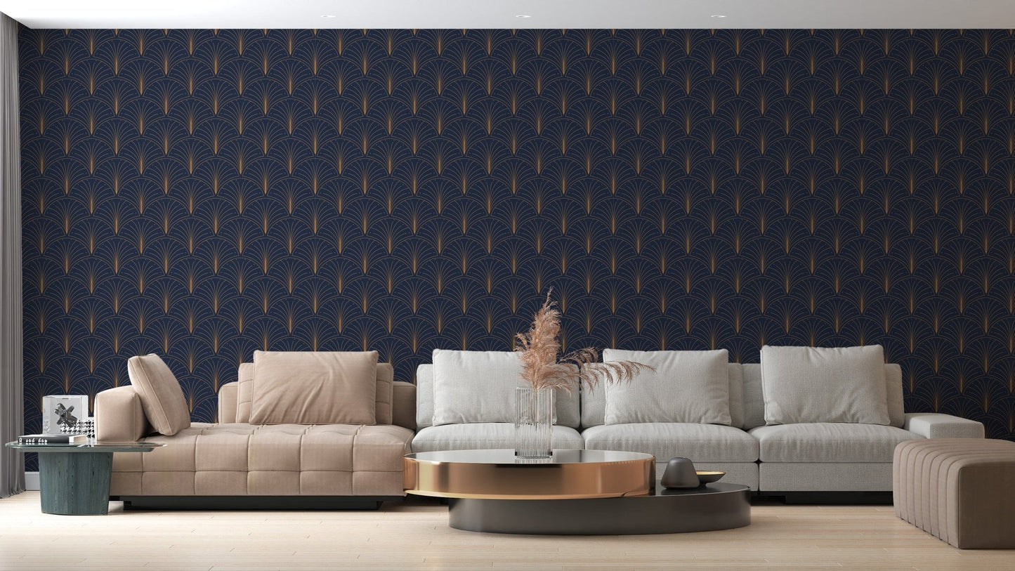 Golden pattern wallpaper with elegance
