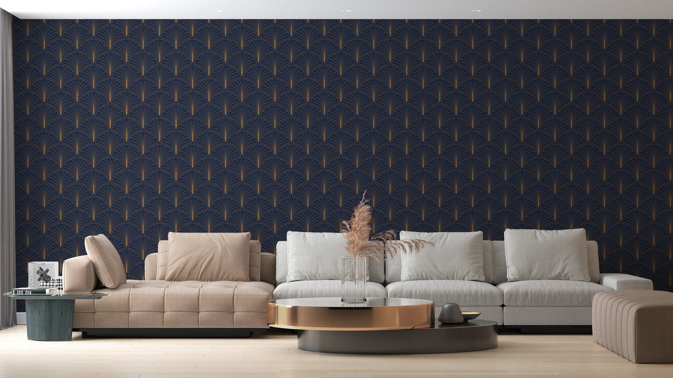 Golden pattern wallpaper with elegance
