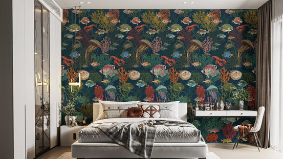 Enchanting Marine Life Wallpaper Mural, AN44