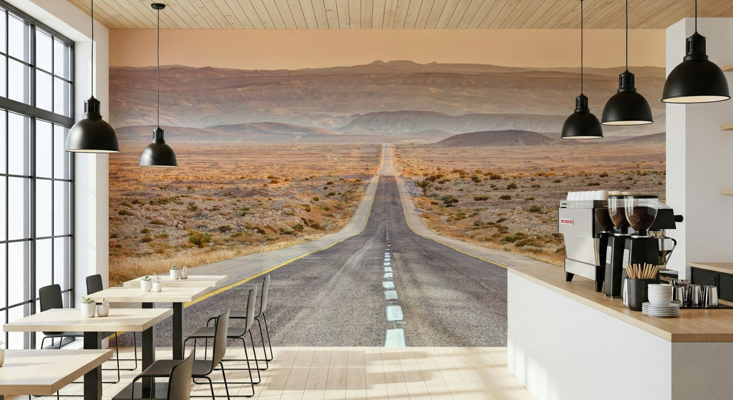Endless Journey wallpaper in a professional home office.