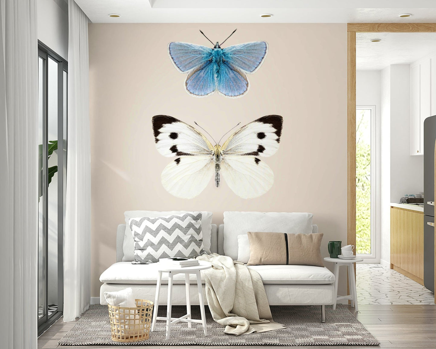 White butterfly with black spots

