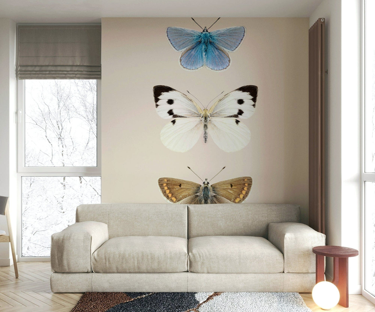 Close-up of British butterfly trio

