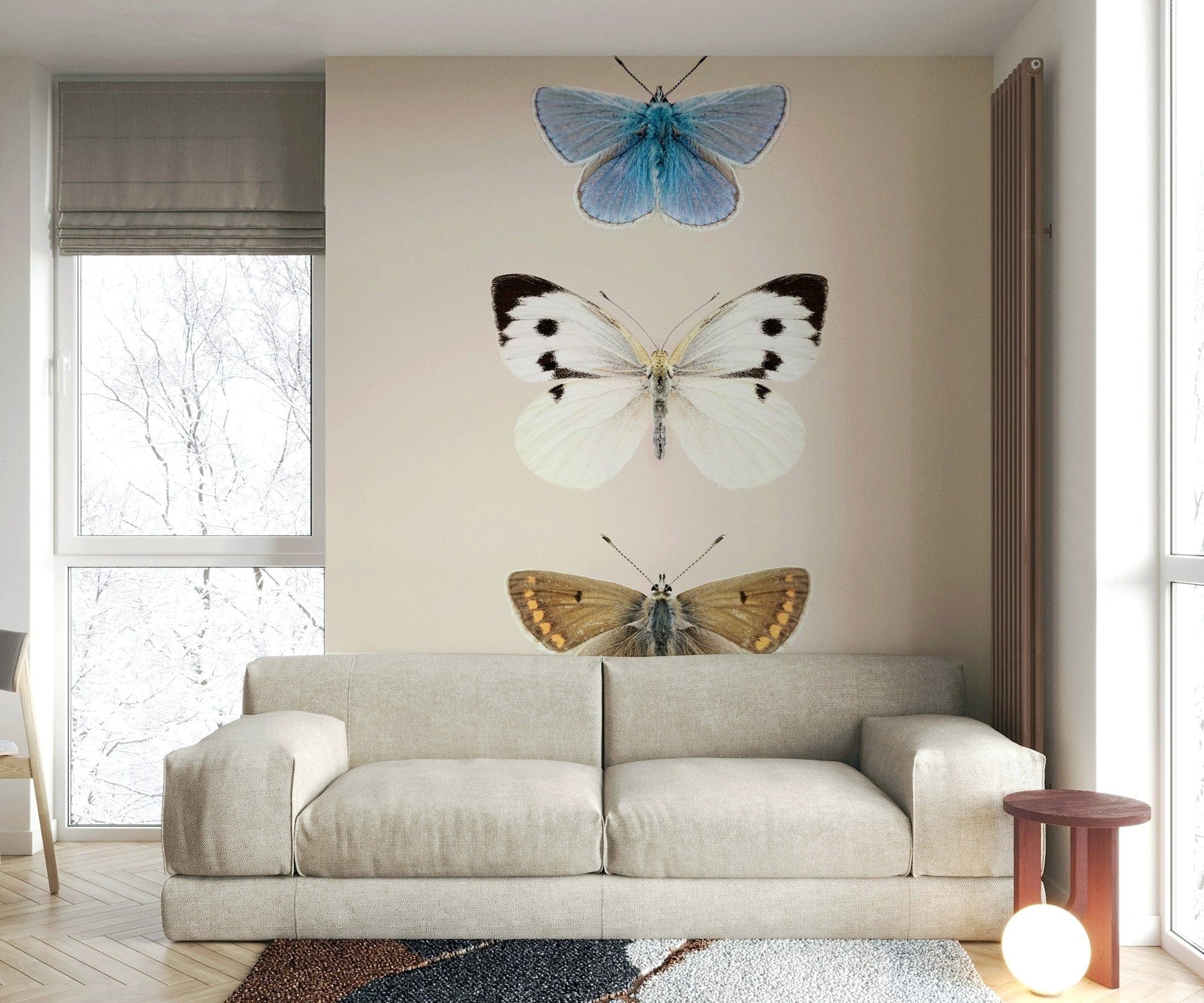 Close-up of British butterfly trio

