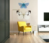 Blue butterfly with open wings

