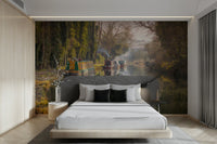 English Canal Dreams wall mural design

