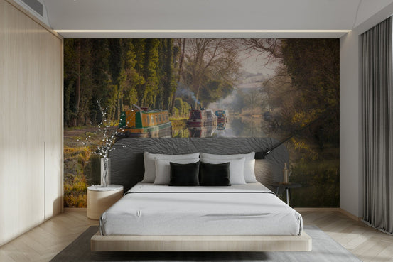 English Canal Dreams wall mural design, GD2047