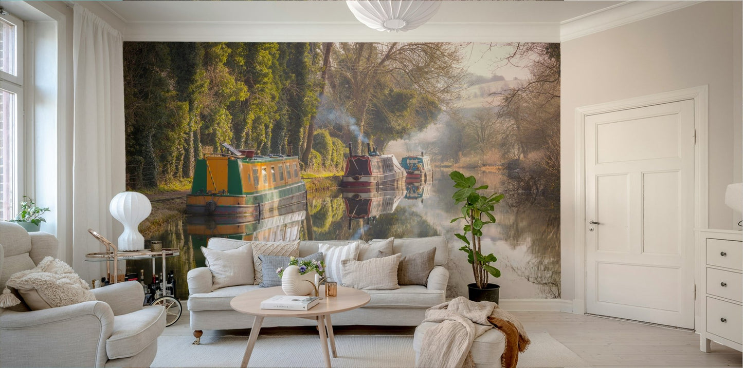 English landscape canal wall covering

