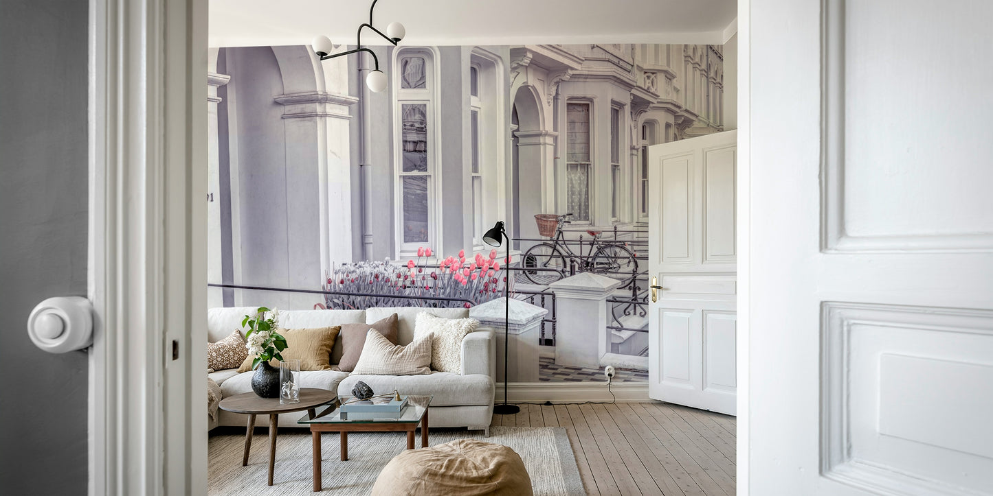 English Houses Facade Wall Mural