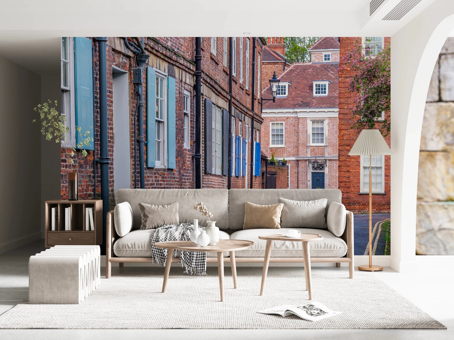 English Town Lane Wall Mural
