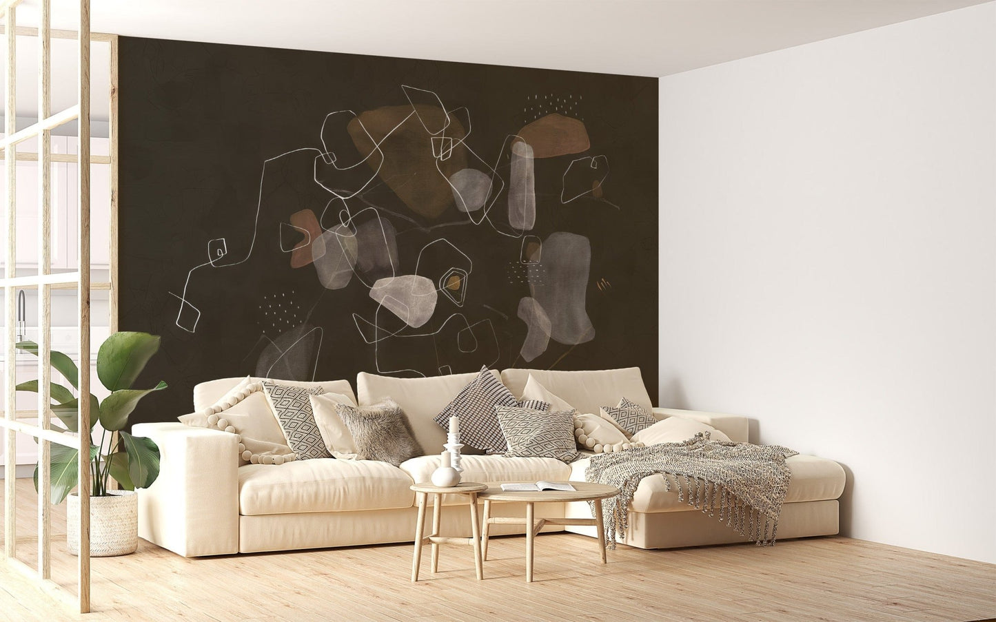 Abstract enigmatic cosmic wallpaper mural design