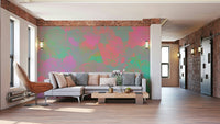 Ephemeral floral design wall mural

