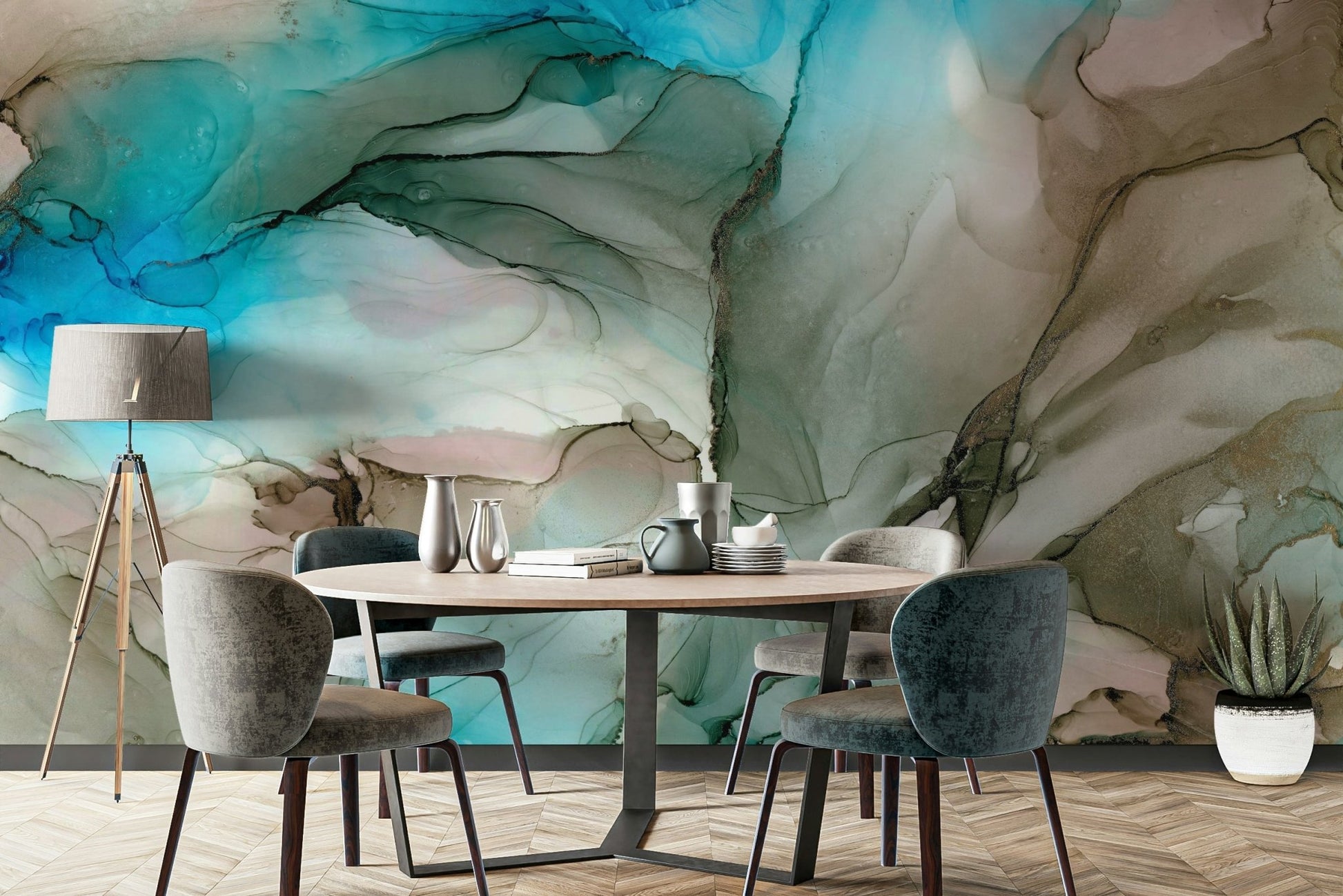 Mural wallpaper bringing ocean tranquility into any room

