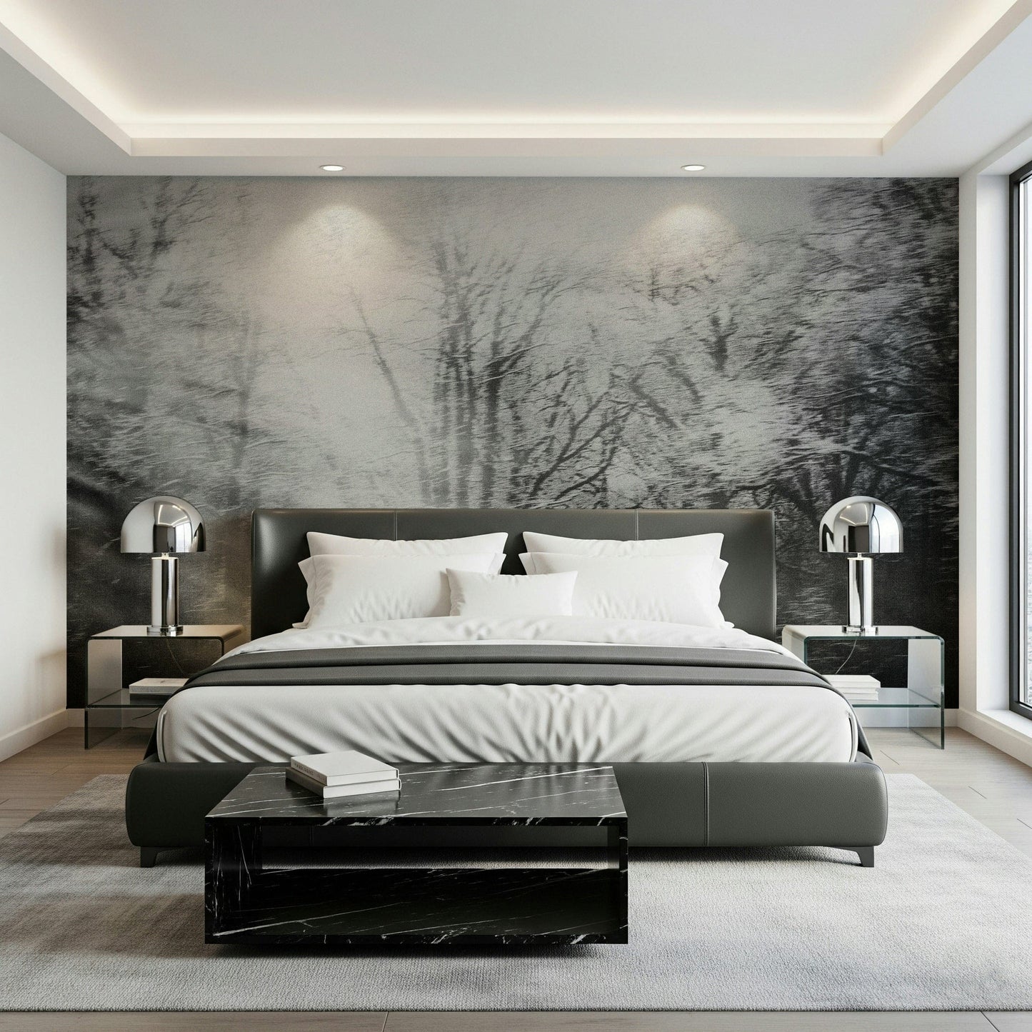 A classic forest theme wallpaper for walls.