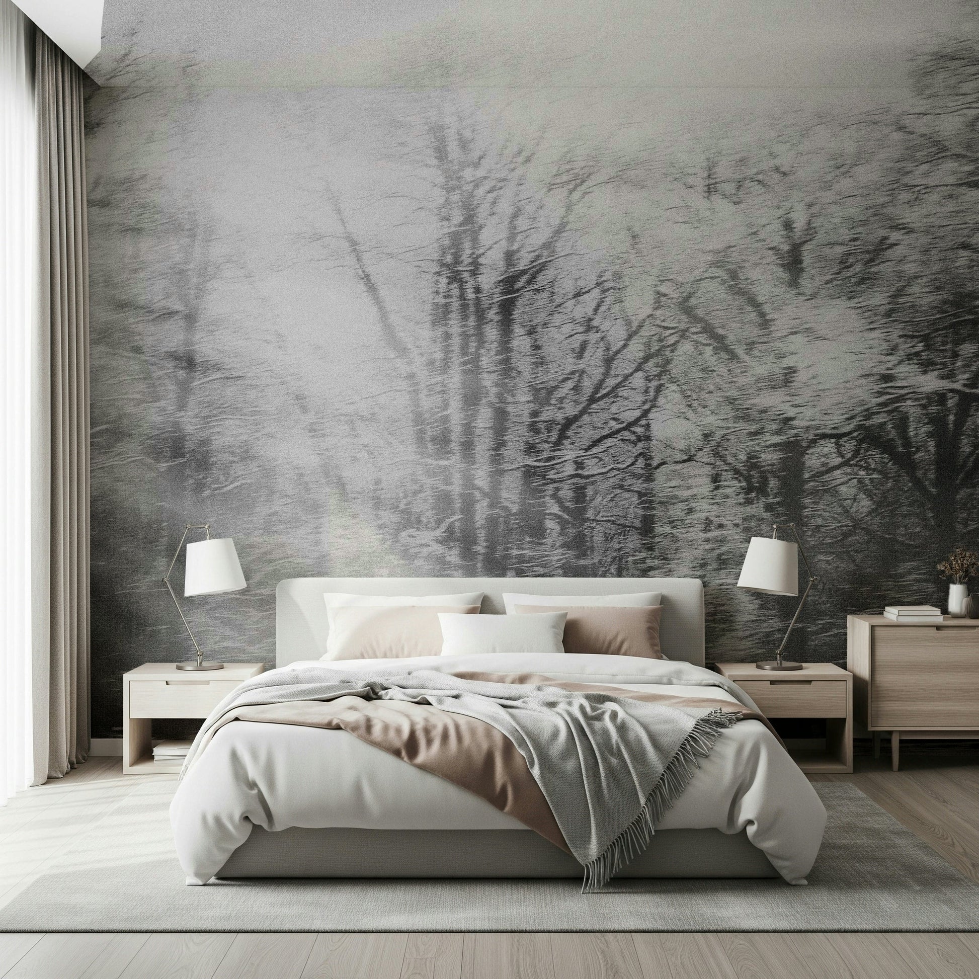 A serene dreamy forest wall mural for your decor.