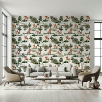 Equestrian Dreamscape wallpaper for walls highlighting equestrian sporting art.
