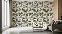 Equestrian Dreamscape wallpaper for walls using deep forest tones.