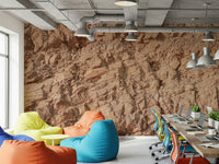 A serene natural texture wall mural in earthy tones.

