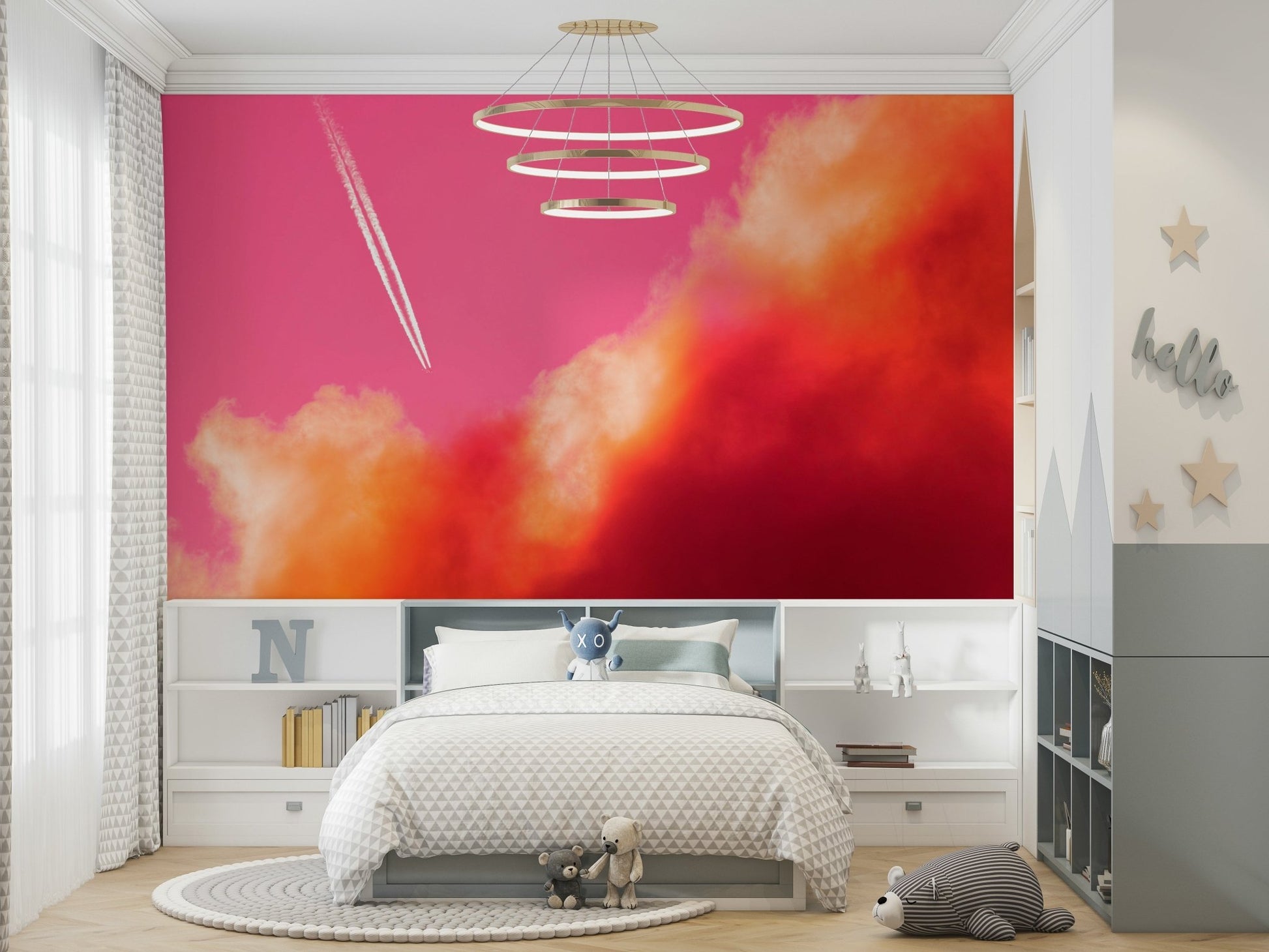 An artistic nature inspired mural for home decor., GD4886