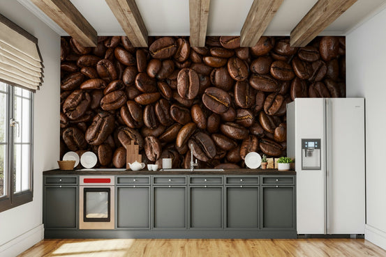 Espresso Delight wall mural in modern living room, GD1894