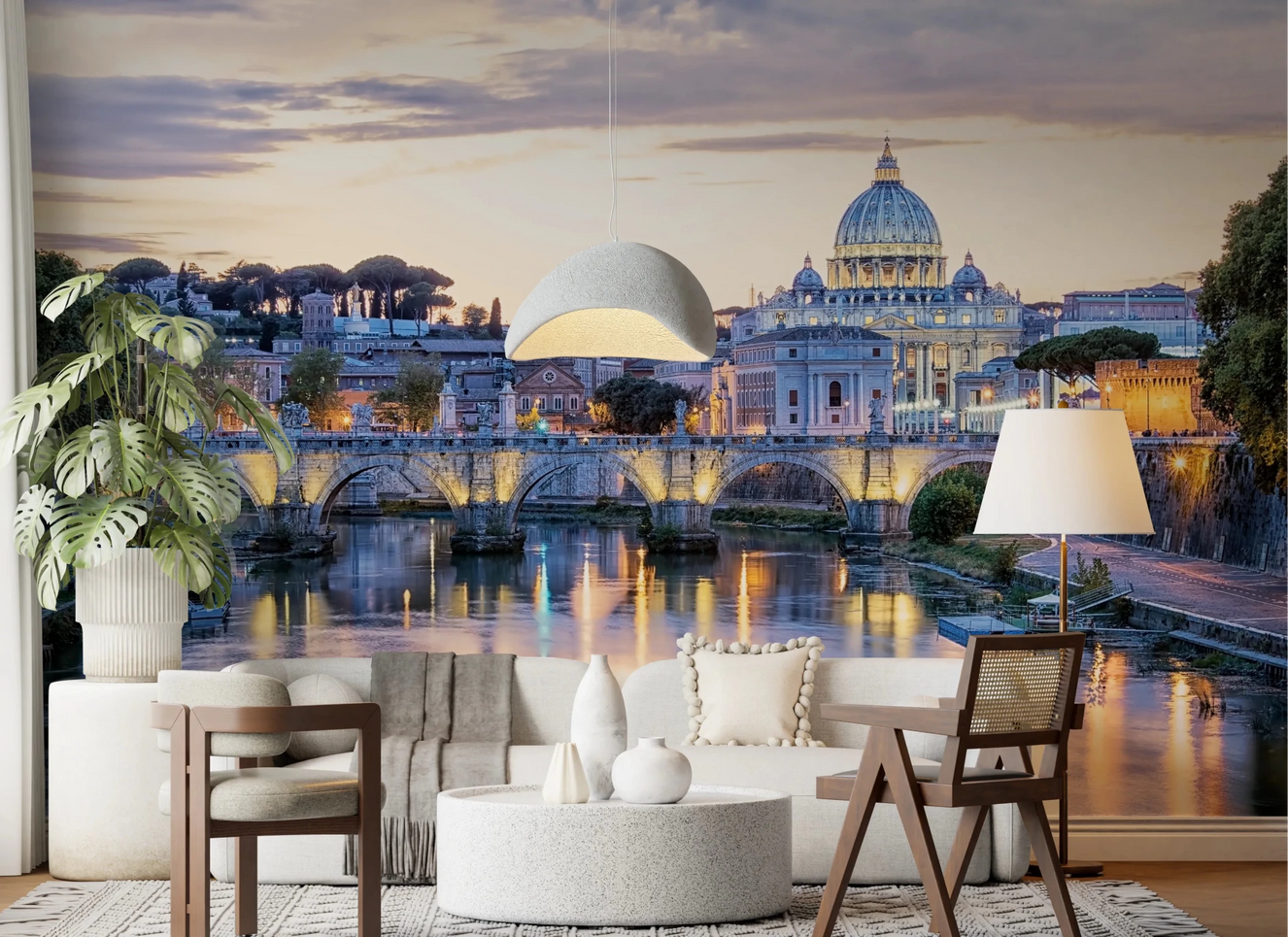 Eternal City Lights Wall Mural
