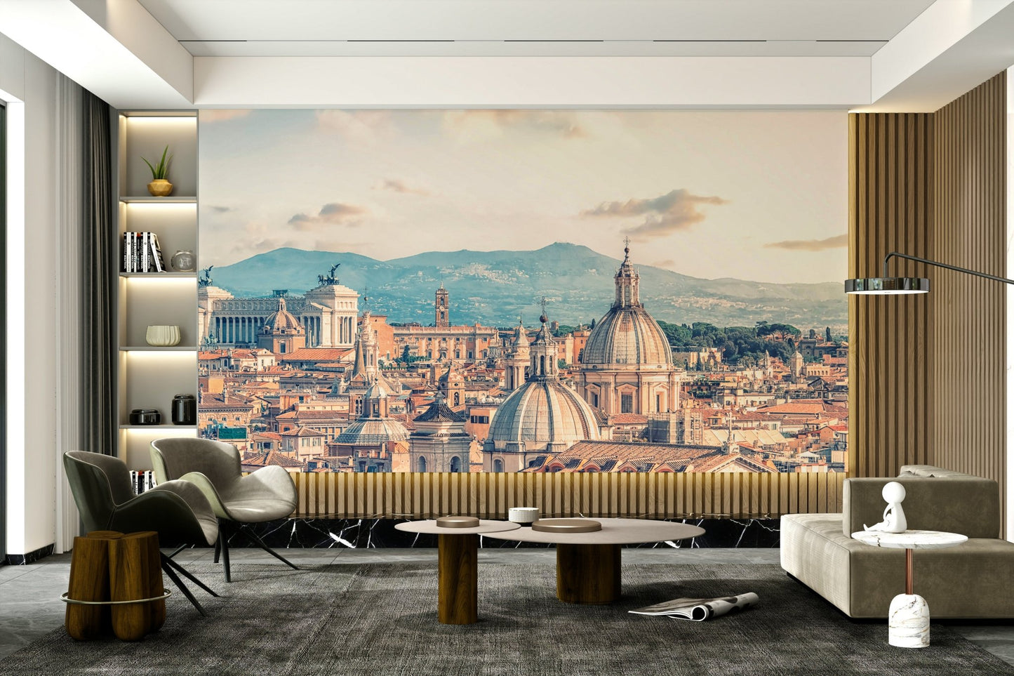 Eternal City: Roman Skyline Canvas Wall Mural