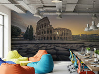 Iconic world heritage site design for a library or reading nook wall mural wallpaper.