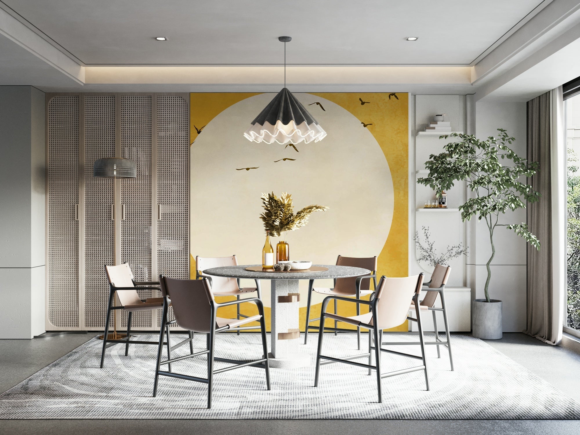 A luminous and uplifting wall mural. GD3235
