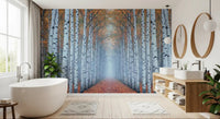 Ethereal Autumn Birches Wall Mural