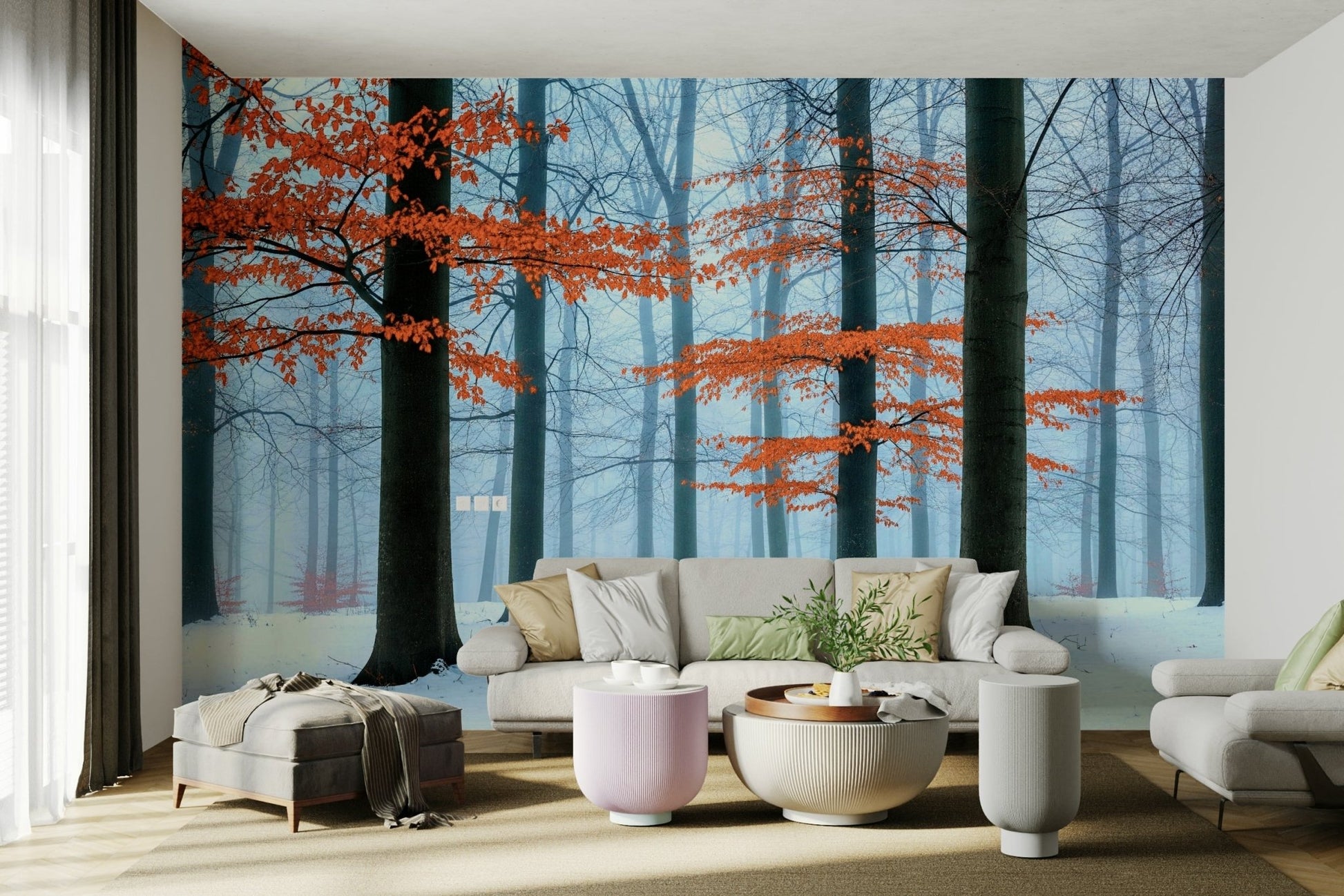 Wallpaper for walls with a serene, artistic feel

