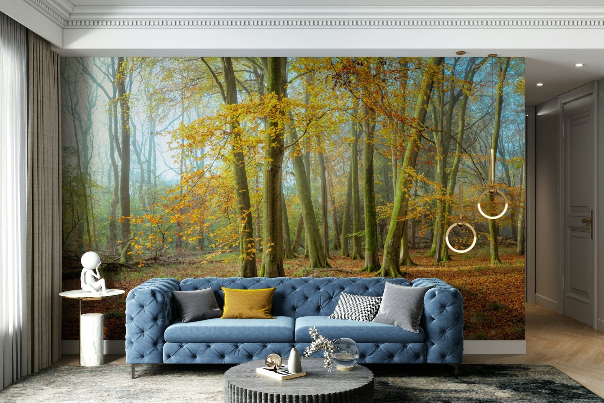 A peaceful walk through the woods captured on your walls


