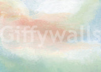 This Ethereal Brushstroke Hues Wall Mural showcases a hand-painted watercolor style.