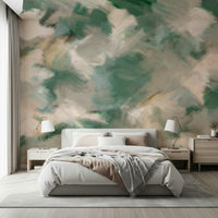A contemplative gentle stroke wallpaper mural for a feature wall., GD5691