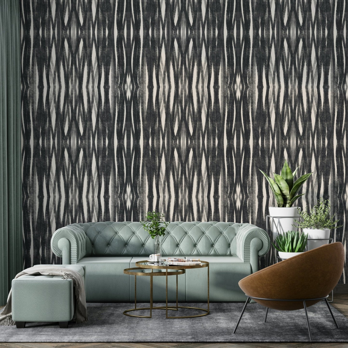 Textured dark grey wallpaper design


