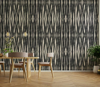 Mural wallpaper with woven texture look

