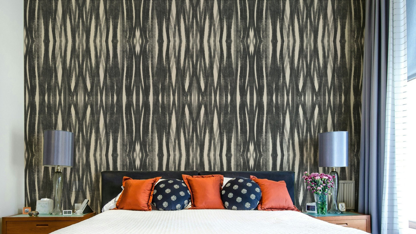 Charcoal weave pattern wallpaper

