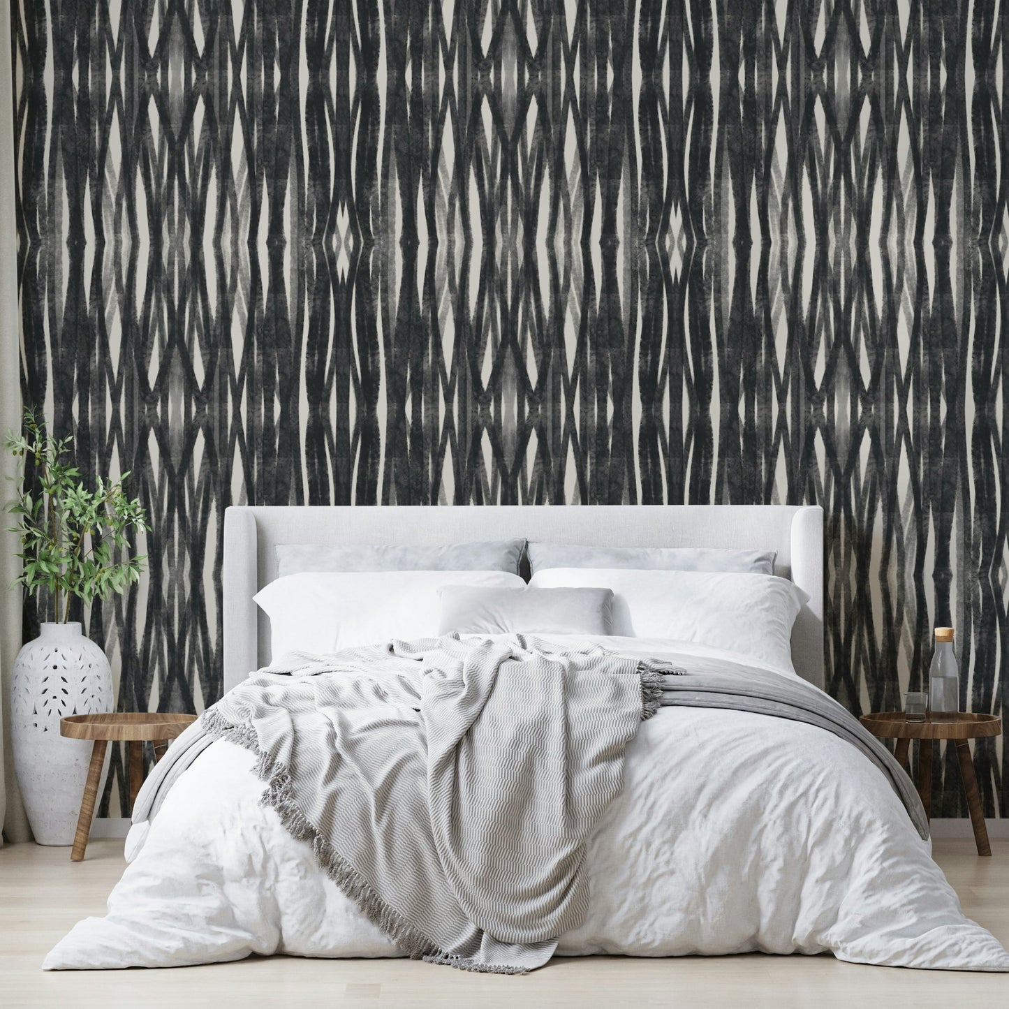 Elegant charcoal tone wall wallpaper

