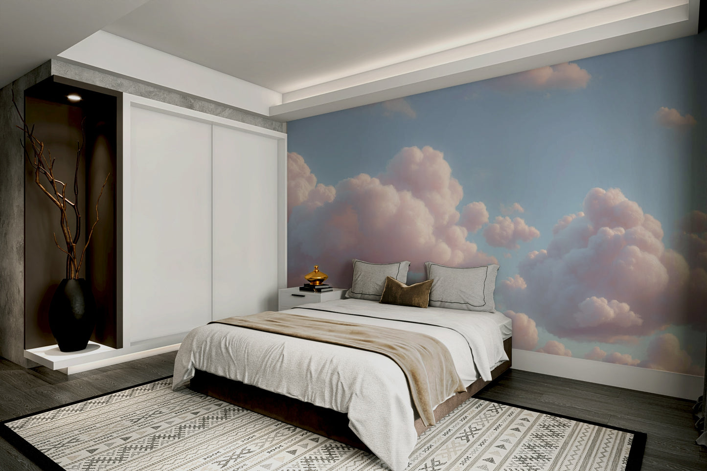 A serene abstract sky wall mural for your decor.

