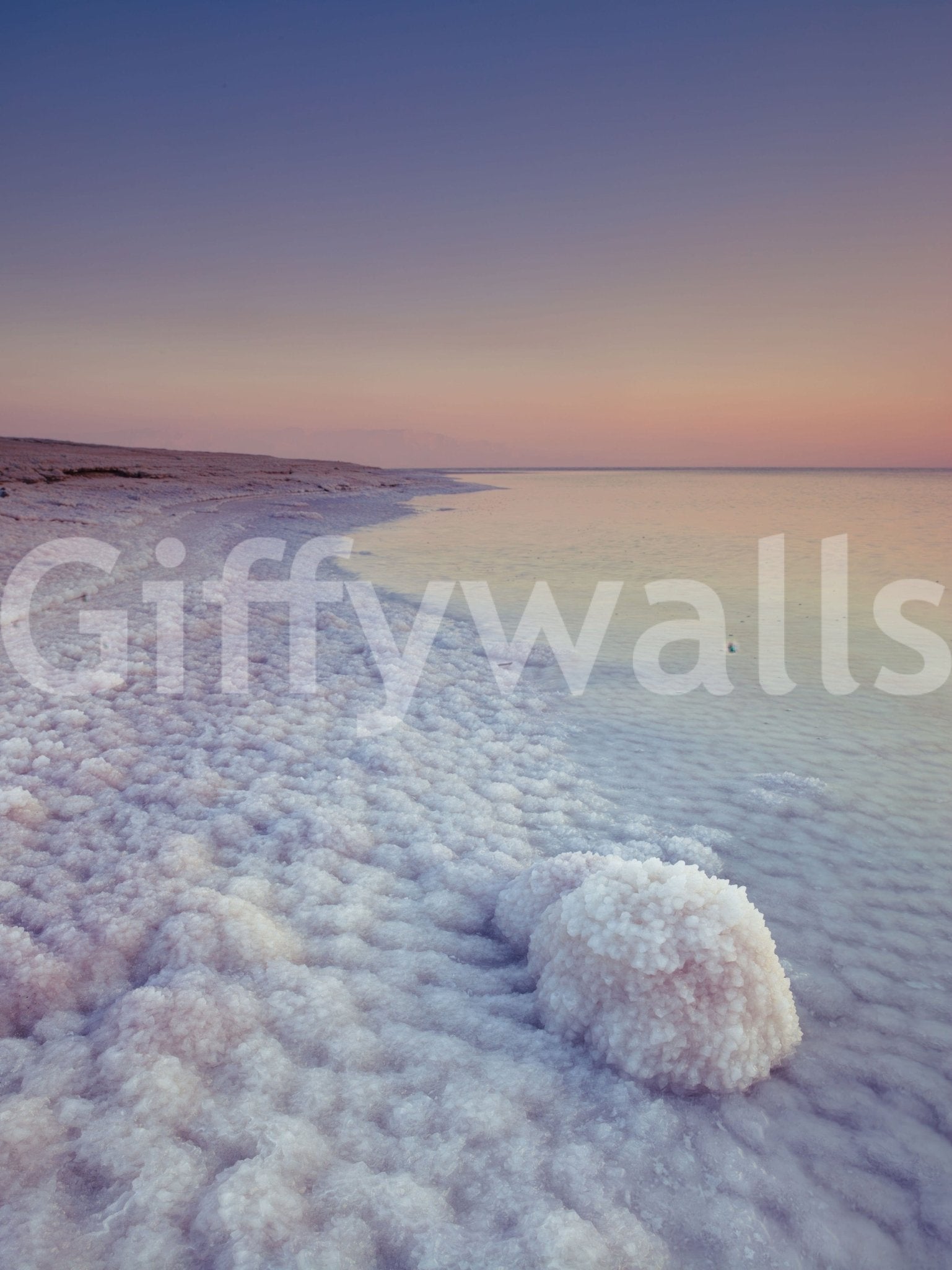 Natural wonder wallpaper mural of the famous Dead Sea shore.