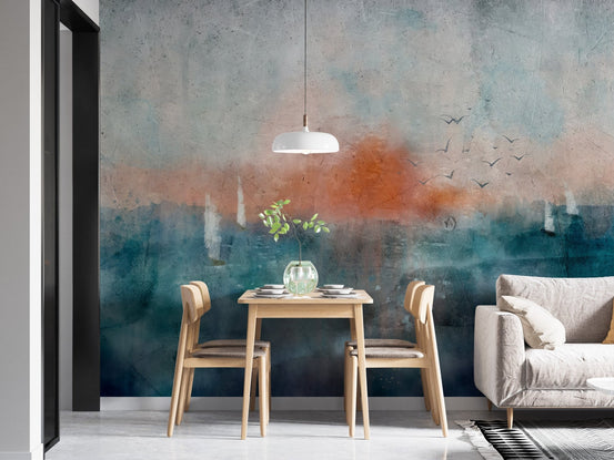 Dining room elegance: Ethereal Dusk mural wallpaper, C347