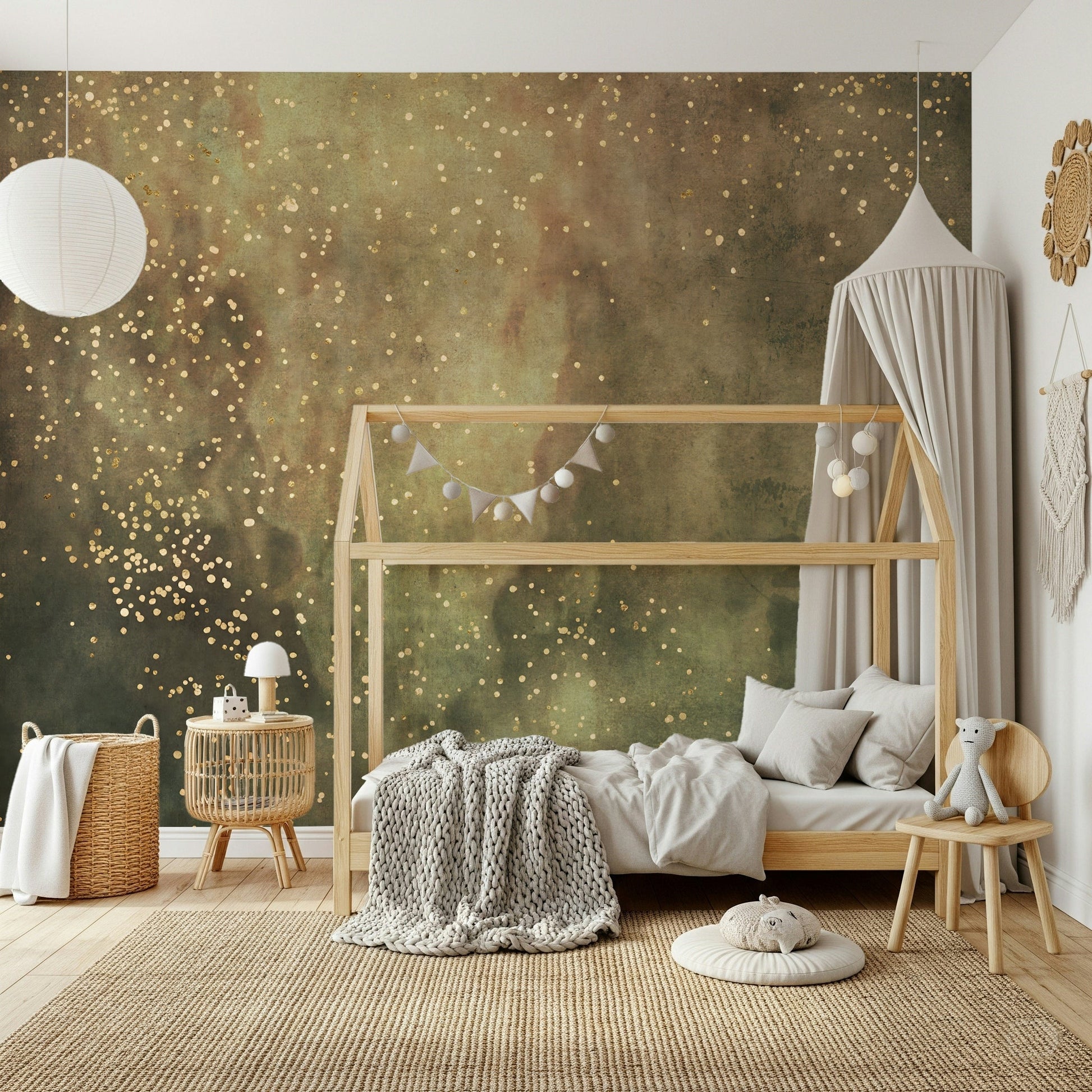 A beautiful modern art wall mural of delicate texture.