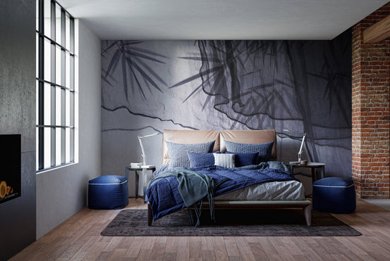 Ethereal Float elegant wallpaper, peel & stick textile mural B785