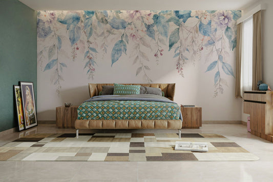 The image shows an artistic impression of a serene floral scene.

