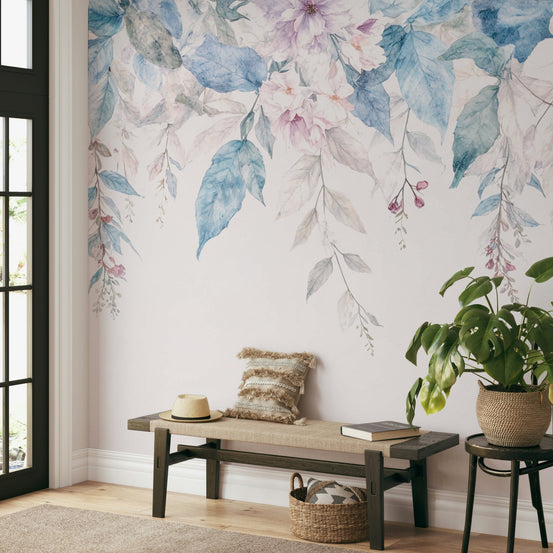 A wall mural of a peaceful floral pattern. GD3687

