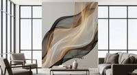 Abstract silk wave wall mural for professional offices.